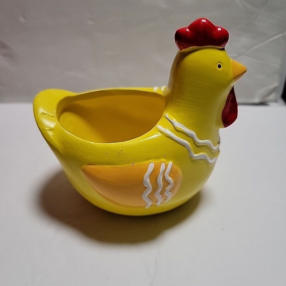 Small Yellow Chicken Planter
